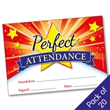 Perfect Attendance Certificates (20 Certificates - A5)