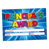 'Principal's Award' Certificates - Blue (20 Certificates - A5)