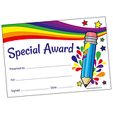 Sparkly Special Award Certificates (20 Certificates - A5)