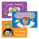 32 Lunchtime Stickers - Pedagogs - 46 x 30mm