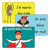 32 Assorted French Stickers - Pedagogs - 46 x 30mm