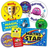 Maths Stickers in Various Shapes & Sizes (55 Stickers)