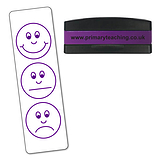 Smiley Faces Assessment Stakz Stamper - Purple - 44 x 13mm