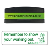 Remember to Show Your Working Out Stakz Stamper - Green Ink (44mm x 13mm)