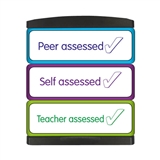 Teacher Peer Self Assessed 3-in-1 Stakz Stamper (44mm x 13mm per brick) 
