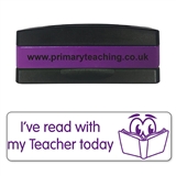I've Read With My Teacher Today Stakz Stamper - Purple Ink (44mm x 13mm)