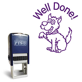 Well Done Dog Stamper - Purple Ink (25mm)