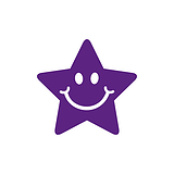 Mini Smiley Star Stamper - Purple - 10mm