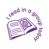 I Read in a Group Today Stamper - Purple Ink (25mm)