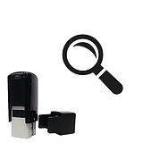 Mini Magnifying Glass Stamper - Black - 10mm