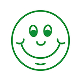 Smiley Face Stamper - Green - 25mm