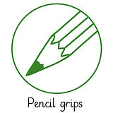 Pencil Grip Stamper - Pedagogs - Green - 25mm