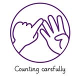 Pedagogs 'Counting Carefully' Stamper - Purple Ink (25mm)