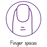 Finger Spaces Stamper - Pedagogs - Purple - 20mm