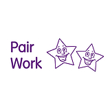Pair Work Stamper (Stars) - Purple Ink (38mm x 15mm)