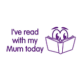 I've read with my Mum today Stamper - Purple Ink (38mm x 15mm)