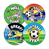 20 Female Football Stickers - 32mm