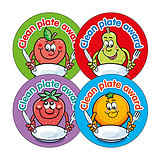 Clean Plate Award Stickers (20 Stickers - 32mm) Brainwaves