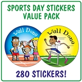 Well Done Sports Day Stickers Value Pack (280 Stickers - 37mm)