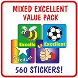 Excellent Stickers Value Pack (560 Stickers - 16mm)