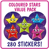 Star Stickers Value Pack (280 Stickers - 25mm)