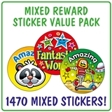 Mixed Reward Stickers (1470 Stickers - 25mm) Brainwaves