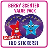 180 Berry Scented You're a Star Stickers - 32mm