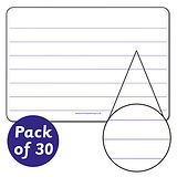 30 Mini Lined Whiteboards - A4