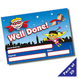 Well Done Certificates - Superheroes (20 Certificates - A5)