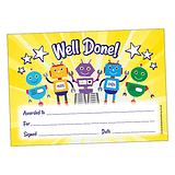 Well Done! Robot Tropical Fruit Scented Certificates (20 Certificates - A5)