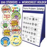 *Special Offer* A4 Blue Worksheet Holder Portrait plus 200 Scented Stickers