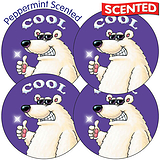 Scented Mint Stickers - Polar Bear (35 Stickers - 37mm)