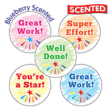 Scented Blackcurrant Stickers (30 Stickers - 25mm)