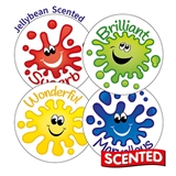 Scented Jellybean Stickers - Splash (20 Stickers - 32mm) Brainwaves