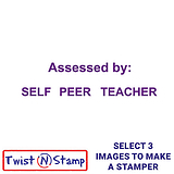 Self/Peer/Teacher Assessed Twist N Stamp Brick - Purple
