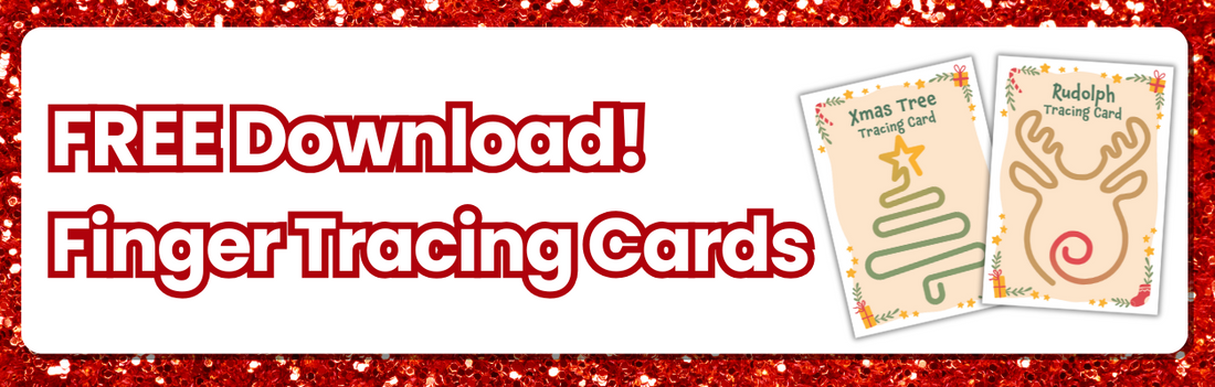 Christmas Finger Tracing Cards - Free Download!