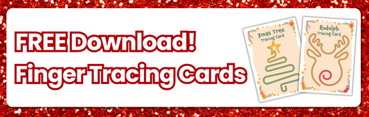 Christmas Finger Tracing Cards - Free Download!