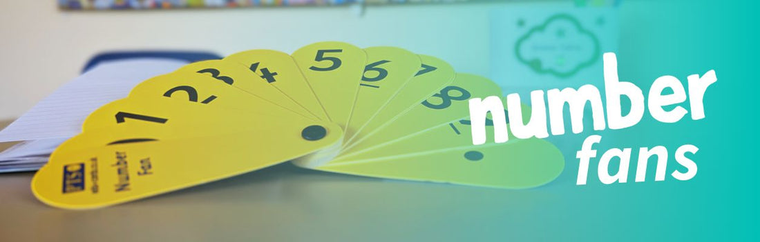 Children Using Number Fans Discover Number Fans | Maths Activities for Your Classroom