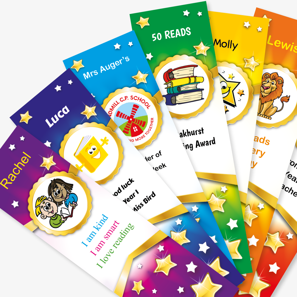 School Bookmarks Reading Rewards for Pupils PTS