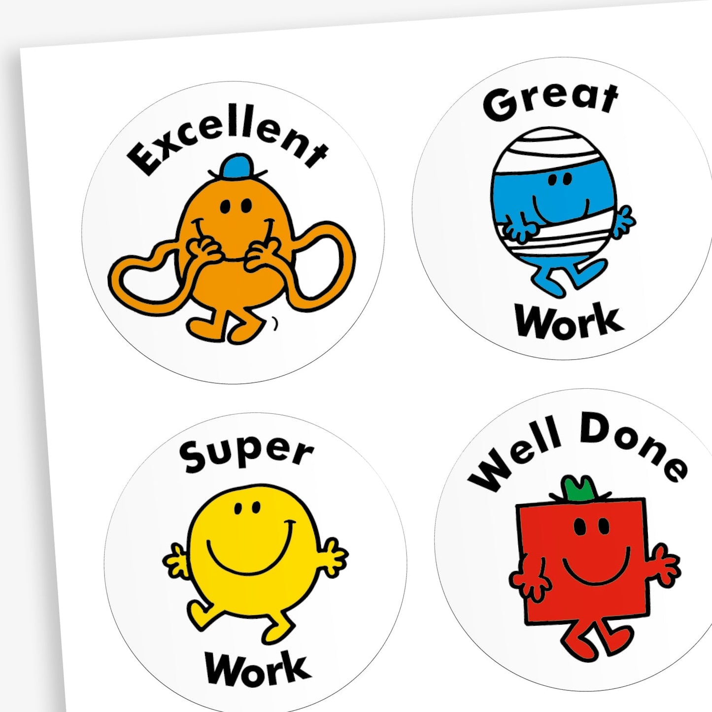 35 Mr Men Stickers - 37mm