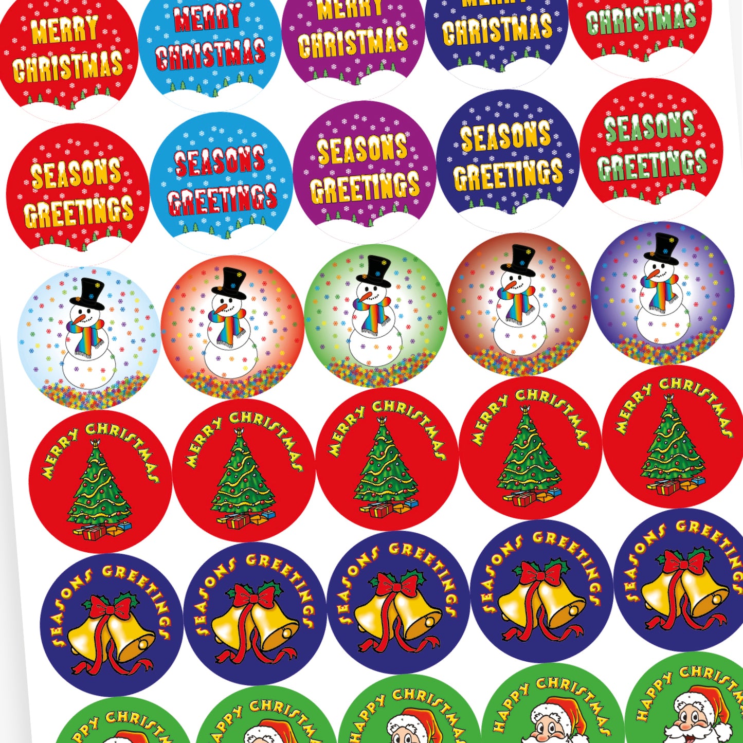 35 Christmas Stickers - 37mm