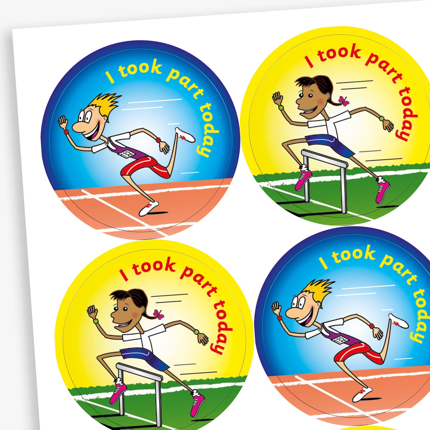 I Took Part Today Stickers | Sports | 35 Stickers | 37mm