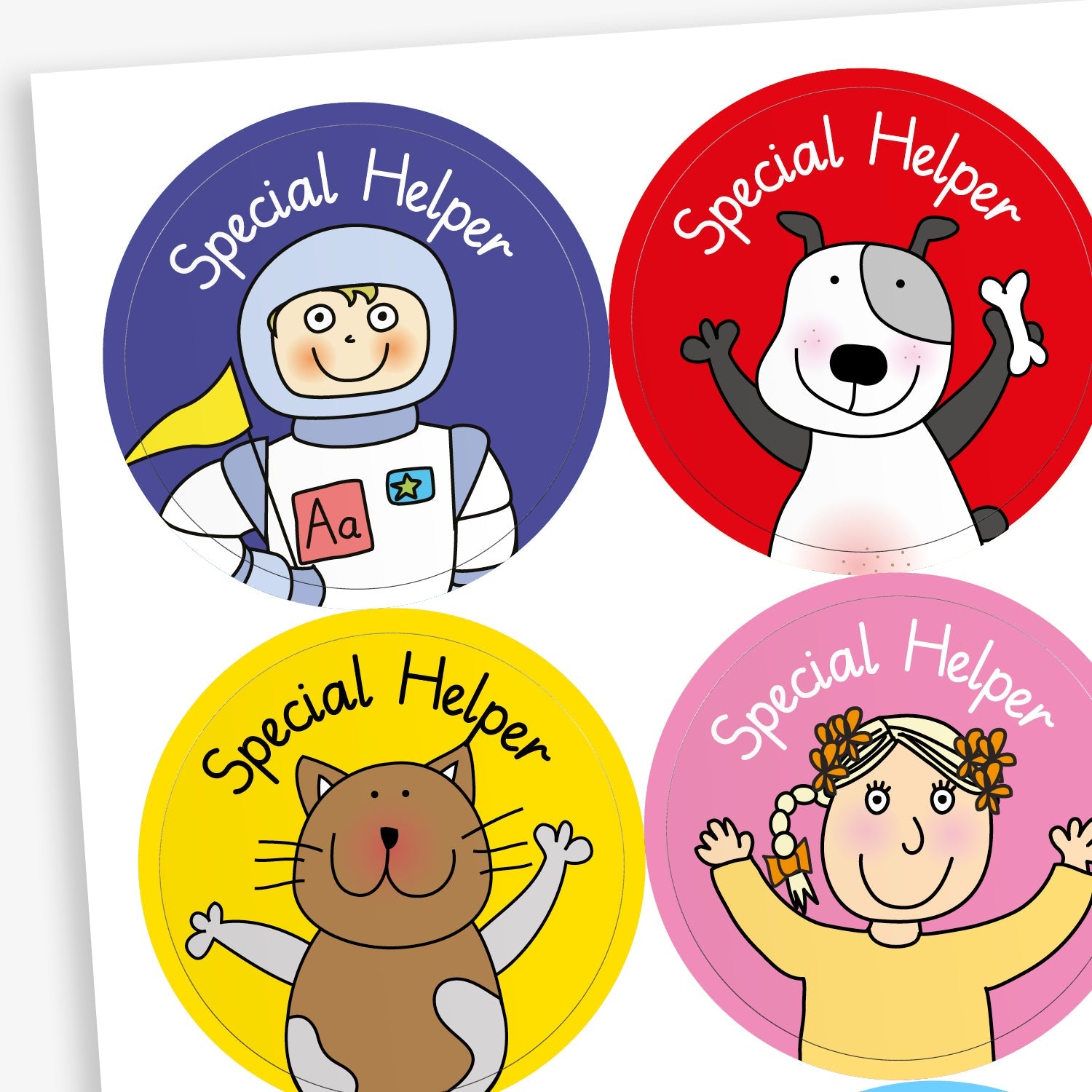 Pedagogs Special Helper Stickers | 35 Stickers | 37mm
