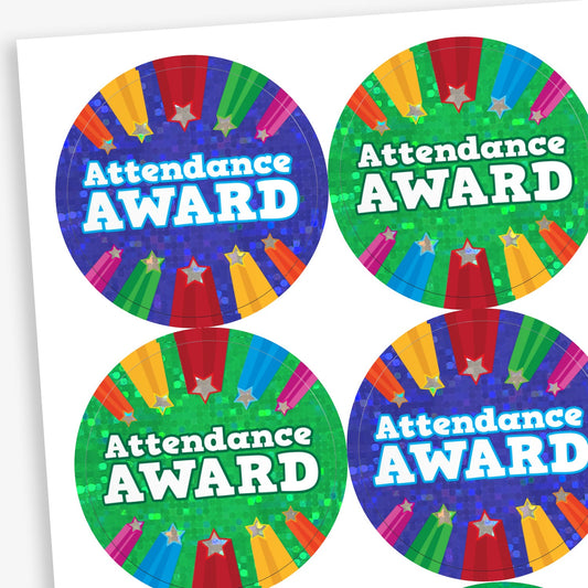 Holographic Attendance Award Stickers - 37mm