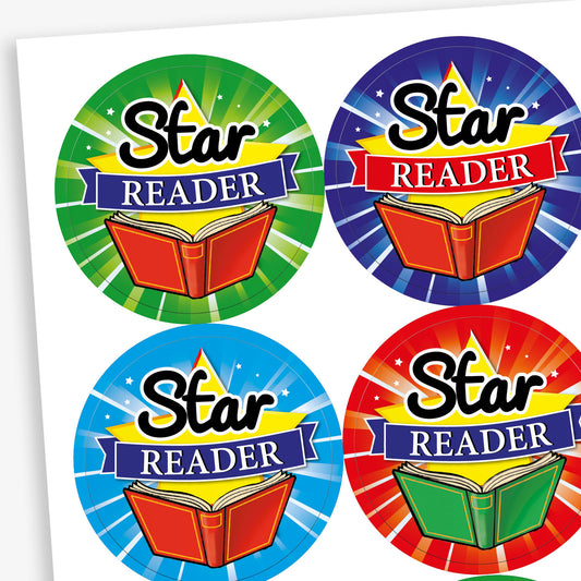 35 Star Reader Stickers - 37mm