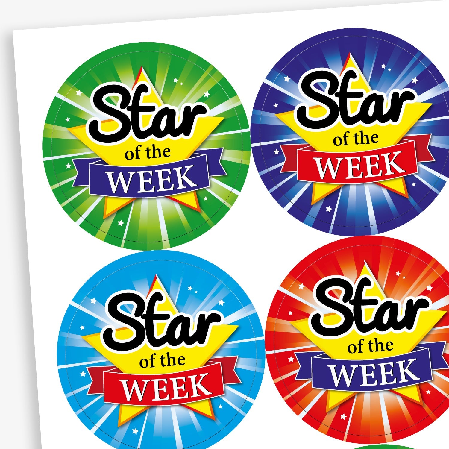 Star of the Week Stickers | Mixed | 35 Stickers | 37mm