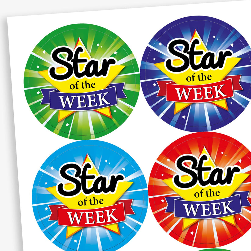 Star of the Week Stickers | Mixed | 35 Stickers | 37mm