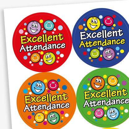 Excellent Attendance Stickers | 37mm | Pick a Pack Size
