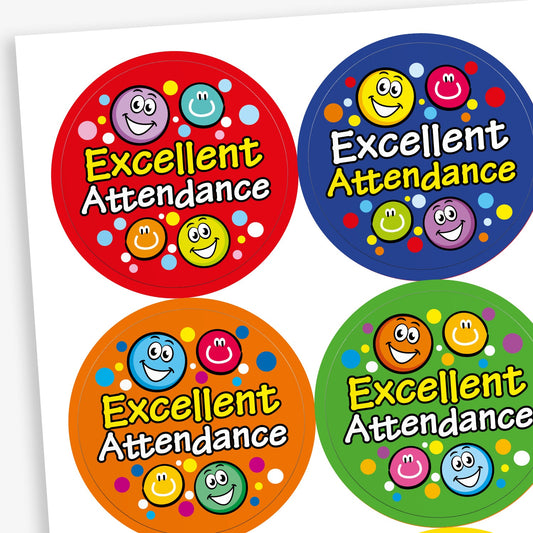 Excellent Attendance Stickers - 37mm