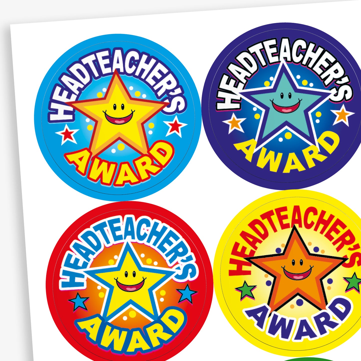 Headteacher's Award Stickers - 37mm
